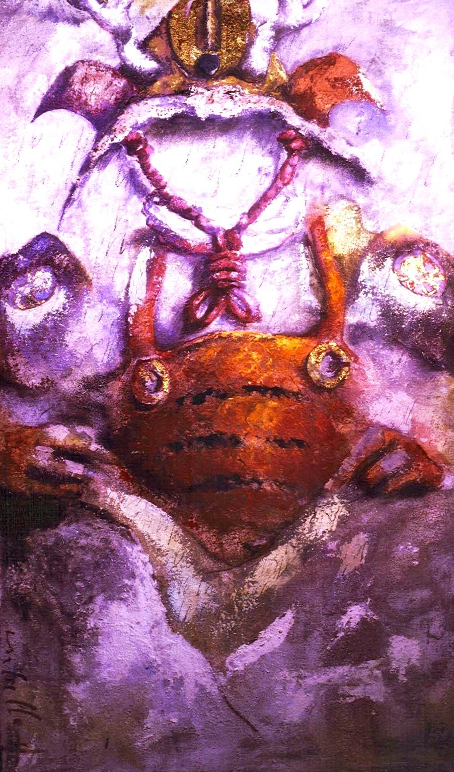 TAKEDA SHINGEN, gesso, oil & mixte
